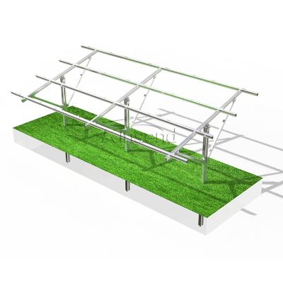 sistema di montaggio su pali con terreno solare