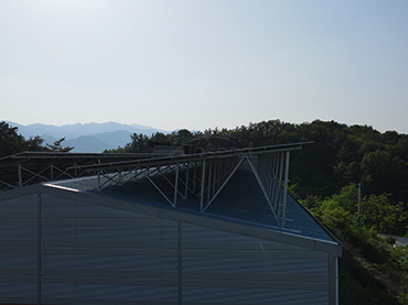 Sistema di montaggio su tetto in metallo 268KW, Corea