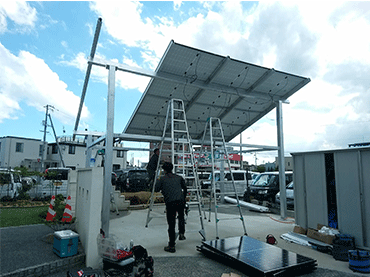 Sistema di posto auto coperto solare impermeabile,岡山県, Giappone