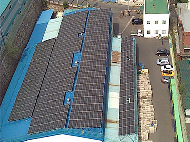 Project solare del tetto 239.36KW, Corea