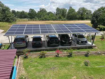 Posto auto coperto solare in alluminio, Malesia