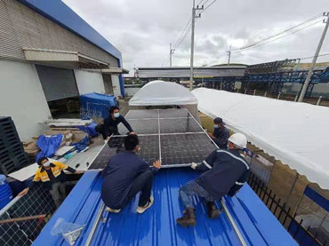 Sistemi di montaggio solari su container 356KW, Thailandia