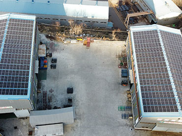 Project del tetto in metallo solare 241.4kw, Corea