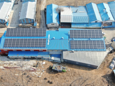 progetto solare tetto in metallo coreana 282kw Seoul, Corea